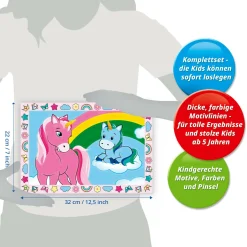 RAVENSBURGER  – creart serie junior, mostriciattoli, kit dipingere con i numeri, gioco creativo per maschi e femmine dai 5+ anni di età><noscript><img width=