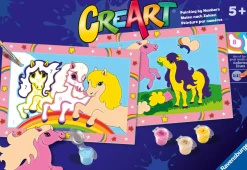 RAVENSBURGER  – creart serie junior, pony, kit dipingere con i numeri, contiene 2 tavole prestampate, pennello, colori, gioco creativo per maschi e femmine dai 5+ anni di età><noscript><img width=