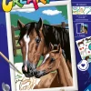 RAVENSBURGER – creart serie d: cavalli al pascolo, kit per dipingere con i numeri, gioco creativo per bambini 7+ anni> Kit Artistici E Pittura