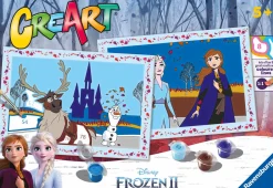 Disney Ravensburger – creart serie junior, frozen ii, kit dipingere con i numeri, contiene 2 tavole prestampate, pennello, colori, gioco creativo per maschi e femmine dai 5+ anni di età><noscript><img width=