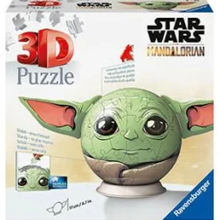 RAVENSBURGER 3D PUZZLE Ravensburger – 3d puzzle grogu con le orecchie, 72 pezzi, 6+ anni> Puzzle Per Adulti|Puzzle 3D