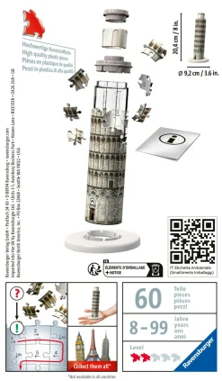 RAVENSBURGER – 3d puzzle mini torre di pisa, 54 pezzi, 8 anni><noscript><img width=