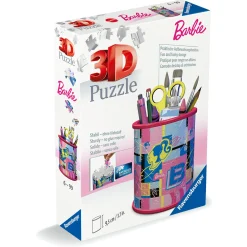 Barbie Ravensburger – 3d puzzle portapenne , 54 pezzi, include accessori, 6+ anni> Puzzle Per Adulti|Puzzle 3D