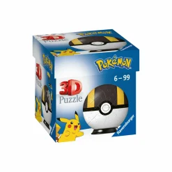 RAVENSBURGER – 3d puzzle pokémon pokéball nera e gialla, 54 pezzi, 6+ anni> Puzzle Per Adulti|Puzzle 3D