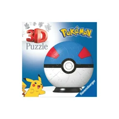 RAVENSBURGER – 3d puzzle pokémon pokéball blu e rossa, 54 pezzi, 6+ anni> Puzzle Per Adulti|Puzzle 3D