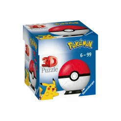 POKEMON Ravensburger – 3d puzzle pokémon pokéball classica rossa, 54 pezzi, 6+ anni> Puzzle Per Adulti|Puzzle 3D