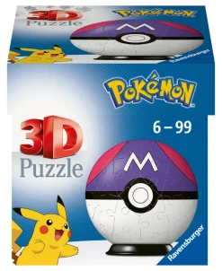RAVENSBURGER – 3d puzzle pokémon masterball viola, 54 pezzi, 6+ anni> Puzzle Per Adulti|Puzzle 3D