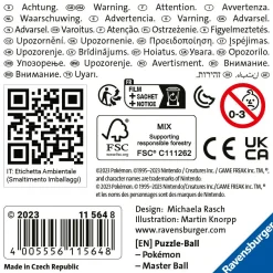 RAVENSBURGER – 3d puzzle pokémon masterball viola, 54 pezzi, 6+ anni><noscript><img width=
