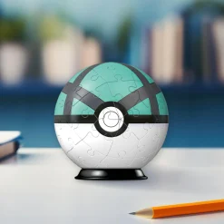 RAVENSBURGER – 3d puzzle pokémon net ball verde, 54 pezzi, 6+ anni> Puzzle Per Adulti|Puzzle 3D