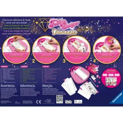 RAVENSBURGER – fashion designer diamante, crea la tua collezione di moda, gioco creativo per disegnare, bambini 6+ anni><noscript><img width=