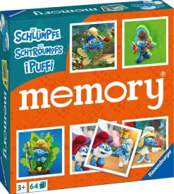 RAVENSBURGER – memory® versione puffi, 64 tessere, gioco da tavolo, 3+ anni> Giochi Di Carte