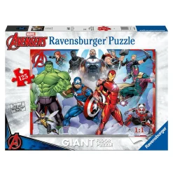 RAVENSBURGER – puzzle 125 pezzi – formato giant – per bambini a partire dai 6 anni – marvel avengers – 05643> Puzzle Per Bambini
