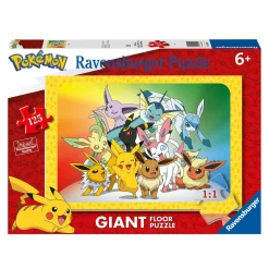 RAVENSBURGER – puzzle 125 pezzi – formato giant – per bambini a partire dai 6 anni – pokemon – 05641> Puzzle Per Bambini