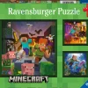 MINECRAFT Ravensburger – puzzle , collezione 3x49, 3 puzzle da 49 pezzi, età raccomandata 5+ anni> Puzzle Per Bambini