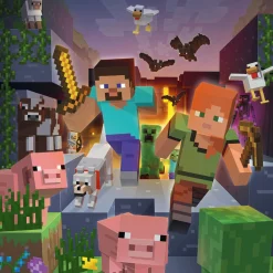 MINECRAFT Ravensburger – puzzle , collezione 3x49, 3 puzzle da 49 pezzi, età raccomandata 5+ anni><noscript><img width=