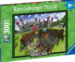 RAVENSBURGER – puzzle minecraft, 300 pezzi xxl, età raccomandata 9+ anni><noscript><img width=