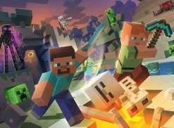 MINECRAFT Ravensburger – puzzle , 100 pezzi xxl, età raccomandata 6+ anni><noscript><img width=