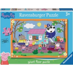 PEPPA PIG Ravensburger – puzzle club house, collezione 24 giant pavimento, 24 pezzi, età raccomandata 3+ anni> Puzzle Per Bambini