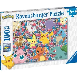 RAVENSBURGER – puzzle pokémon, 100 pezzi xxl, età raccomandata 6+ anni> Puzzle Per Bambini