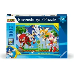 RAVENSBURGER – puzzle sonic – 100 pezzi xxl – età raccomandata 6+ anni> Puzzle Per Bambini
