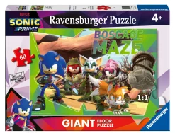 RAVENSBURGER – puzzle sonic, collezione 60 giant pavimento, 60 pezzi, età raccomandata 4+ anni> Puzzle Per Bambini