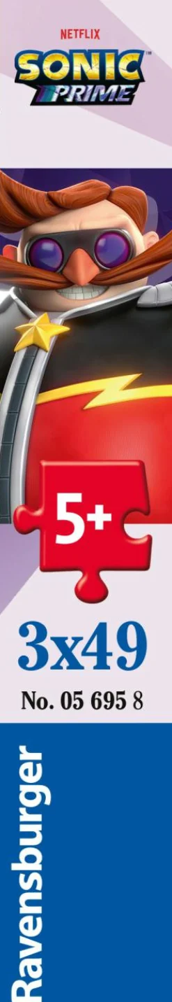 RAVENSBURGER – puzzle sonic, collezione 3x49, 3 puzzle da 49 pezzi, età raccomandata 5+ anni> Puzzle Per Bambini
