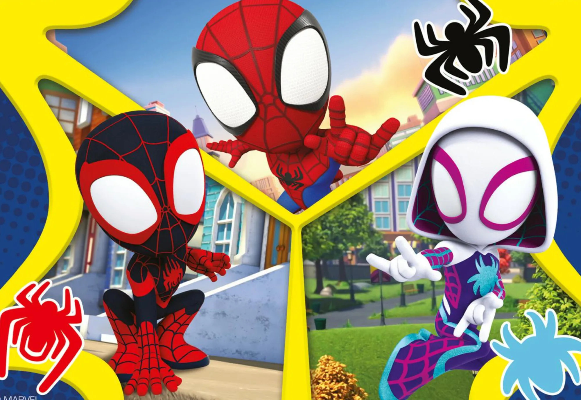 RAVENSBURGER – puzzle spidey, collezione 2x24, 2 puzzle da 24 pezzi, età raccomandata 4+ anni> Puzzle Per Bambini