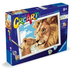 RAVENSBURGER creart – leone e cucciolo – attività di pittura con numeri, 9+ anni><noscript><img width=