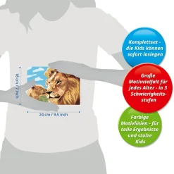 RAVENSBURGER creart – leone e cucciolo – attività di pittura con numeri, 9+ anni><noscript><img width=