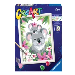 RAVENSBURGER creart per bambini, kit per dipingere con i numeri, 9+, serie d, sweet koala> Kit Artistici E Pittura