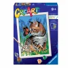 RAVENSBURGER creart per bambini, kit per dipingere con i numeri, 9+, serie d, gattino e farfalla> Kit Artistici E Pittura