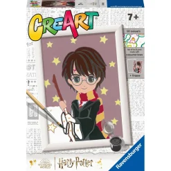 Harry Potter Ravensburger creart per bambini, kit per dipingere con i numeri, 7+, serie e licensed,> Kit Artistici E Pittura