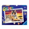 RAVENSBURGER creart per bambini, kit per dipingere con i numeri, 11+, serie d, tigre> Kit Artistici E Pittura
