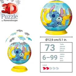 Disney Stitch Ravensburger 3d puzzle ball – 72 pezzi – puzzle originale 6+><noscript><img width=
