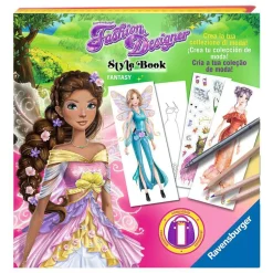 RAVENSBURGER fashion designer style book – gioco creativo per bambini 6+ – disegna abiti da fate, sirene e dee guerriere> Kit Artistici E Pittura