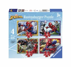 RAVENSBURGER puzzle 4 in a box – spiderman> Puzzle Per Bambini