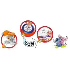 RAVENSBURGER xoomy maxi disney stitch: tavolo a4 con proiettore luminoso e 300 motivi in 72 pellicole. gioco creativo per bimbi 6+.><noscript><img width=