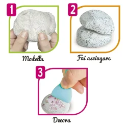 CREA MANIA Rock dough – composto modellabile asciugatura veloce – include magneti e stickers – età 3+ –><noscript><img width=