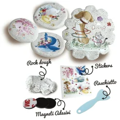 CREA MANIA Rock dough – composto modellabile asciugatura veloce – include magneti e stickers – età 3+ –><noscript><img width=