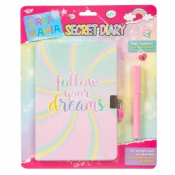 CREA MANIA Secret diary  diario segreto con penna> Cancelleria E Accessori