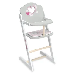 LOVE BEBE' Seggiolone in legno per bambole – design romantico e sostenibile con certificazione fsc – love bebé> Bambolotti