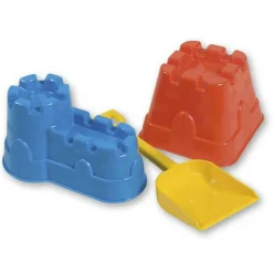 Set 2 formine castello e paletta in rete. in plastica atossica e lavabile> Giocattoli Mare