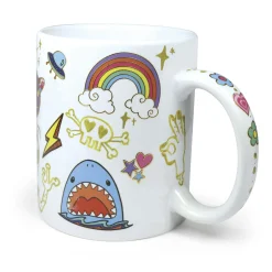 CREA MANIA Set creativo per tazza personalizzata – 35 stickers waterproof – pennarello dorato – ideale per bambini –> Moda, Gioielli, Decorazioni, Cosmetici