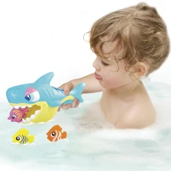 SUPERSTAR Set da vasca per bambini con squaletto interattivo e gioco con scivoli – divertimento in acqua con pesciolini inclusi> Giochi Da Bagno