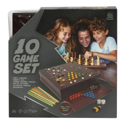 ZIG ZAG Set di giochi da tavolo in legno 10-in-1 – flipper elettronico, backgammon, scacchi, shangai e più-  ><noscript><img width=