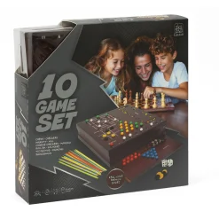 ZIG ZAG Set di giochi da tavolo in legno 10-in-1 – flipper elettronico, backgammon, scacchi, shangai e più-  ><noscript><img width=