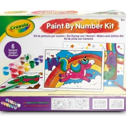 CRAYOLA Set dipingi con i numeri, con tempere lavabili e pennelli, 6 disegni, attività creativa per bambini, paint by numbers – 5+ –><noscript><img width=
