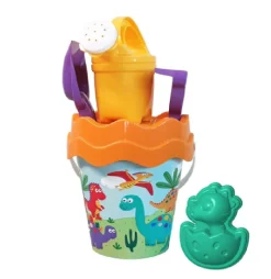Set mare dinosauri con secchiello,  annaffiatoio e altri accessori  diam. 17 cm> Giocattoli Mare