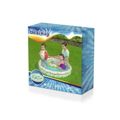 Bestway Set piscina barriera corallina a 2 anelli cm. 122×20. include: pallone cm. 41 e salvagente cm. 51><noscript><img width=