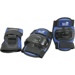 SUN&SPORT Set protezioni blu per pattinaggio, bici e altre attività sportive – regolabili, adatti a bambini fino a 50 kg> Accessori Per Attività Sportive